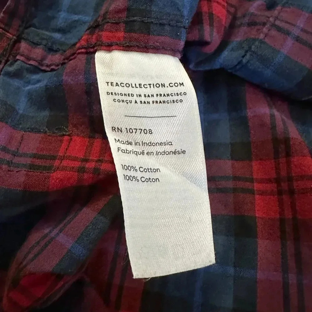 Tea Collection | Soft Washed Plaid Button Down (4) - Picture 6 of 7